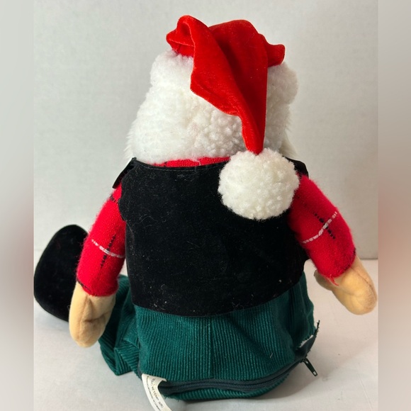 Animated Santa Claus Singing Plush Self Sitter Made in Poland 10 inches Tall - Picture 5 of 7